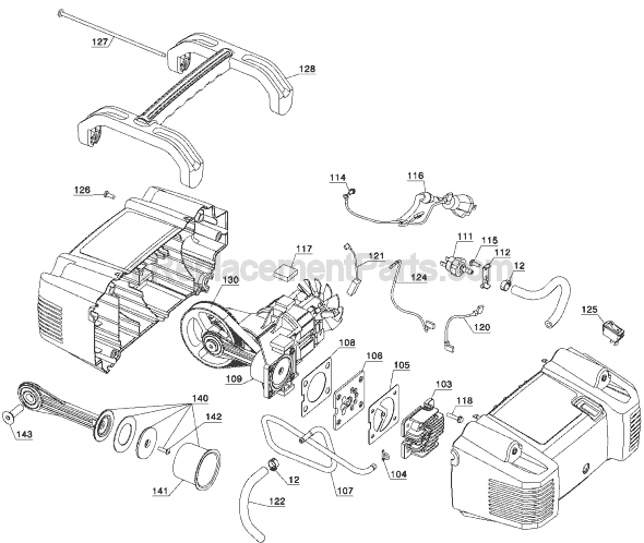 Page B Diagram and Parts List for C2002-WK Type 0 Porter Cable Compressor